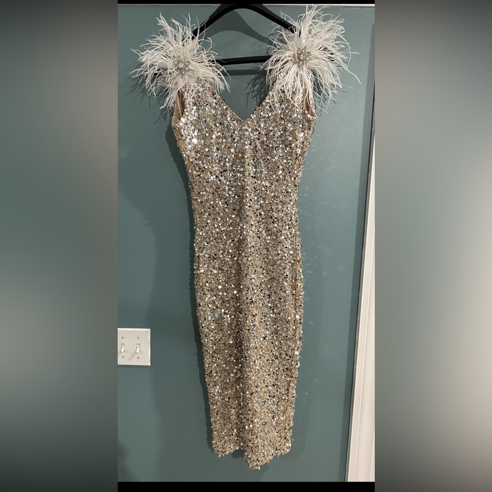 Nadine Merabi Size Small Layla Metallic Dress